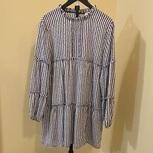 Striped Black and White Women's Dress